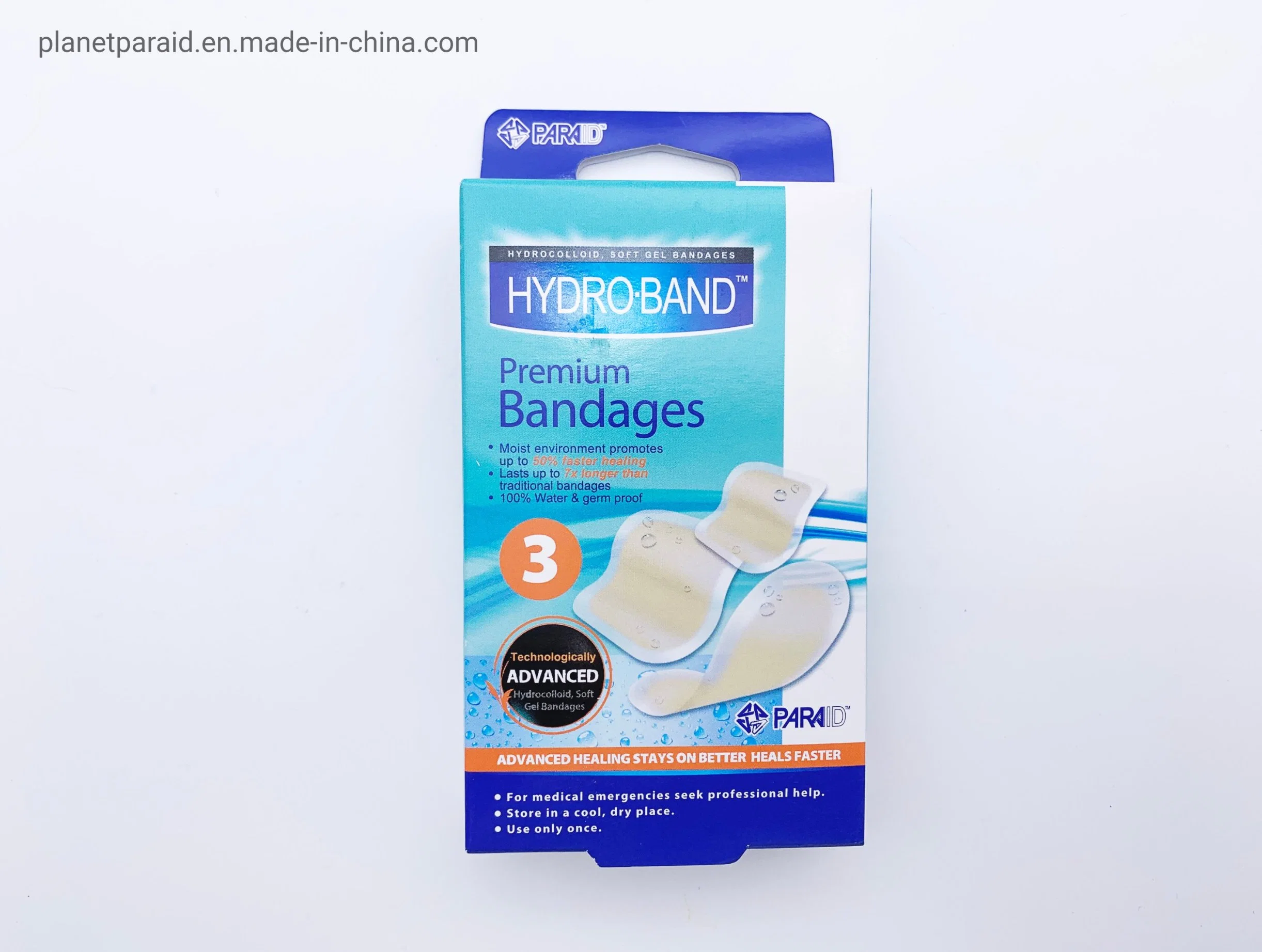 Hydro-Band Transparent Soft Gel Wundpflege Sterile Wasserfeste Bandage Sortiert für Fuß (PA-5404)