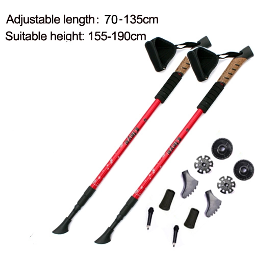 Hot Sale Trekking Pole Adjustable Anti Shock Hikjing Pole Strong & Lightweight Aluminum Walking Poles