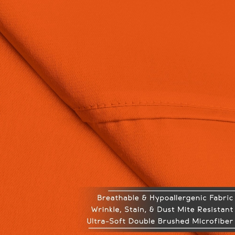Hoja de 4 piezas Conjunto de funda de almohada microfibra pulido de la serie 1600 Juego de hojas con ropa de cama