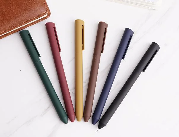 Stationery Plastic Twisted Gel Pen Vintage Color Ink Durable St Needle Tip 0.5 Fine Writing Color Box