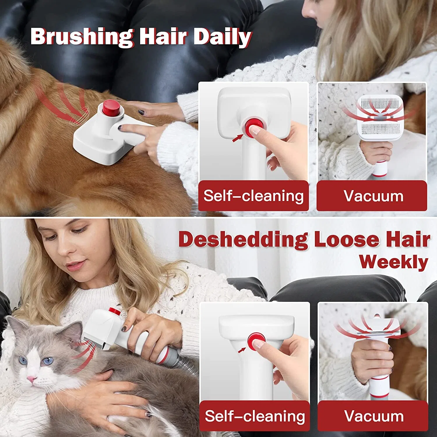 12kpa Multifuctional 2 Levelss Control Electric Pet Grooming Vacuum Cleaner with Grooming Tools Kits