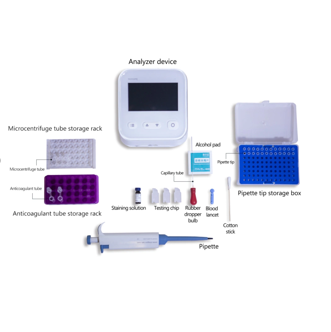 CE&amp;Cfda 5 partes de la venta directa de células blancas analizador portátil de sangre con la microfluídica chips para equipos de diagnóstico médico