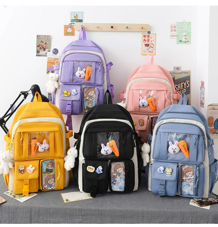 Student 3PCS Backpack Stationery Bag Large Capacity Practical Portable School Bag