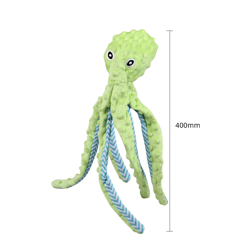 Plush Octopus Dog Teething Bite Resistant Supplies Sound Making-Toys