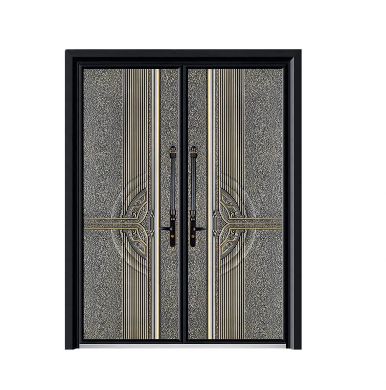 Heat-Transfer Painting Exterior Security Steel Armour Iron Door