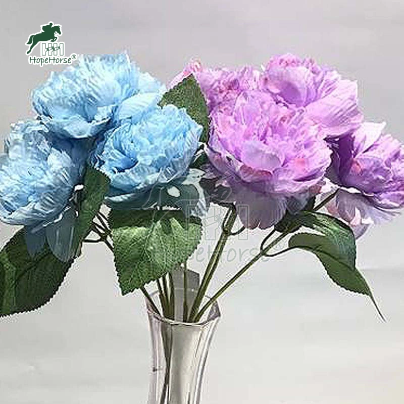 Hot Selling Peony Flower Artificial Home Decorative Single Silk Peony Flower