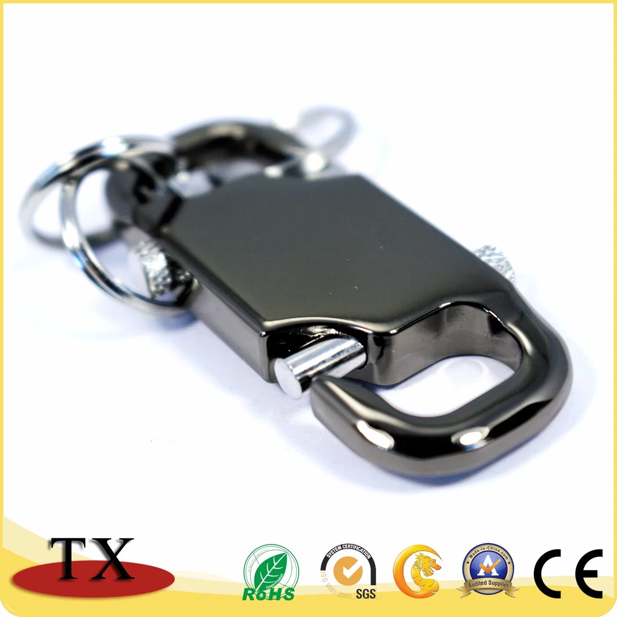 Matt Pearl Chrome High Quality Key Ring