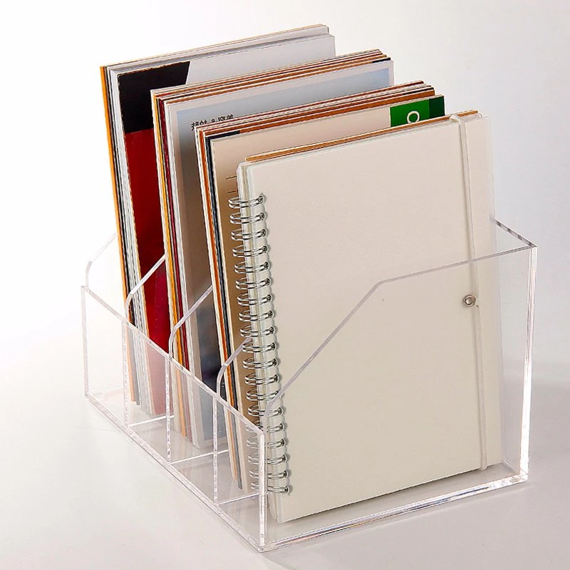 A5 Transparent Acrylic Four Grid Holder of Exquisite Craftsmanship