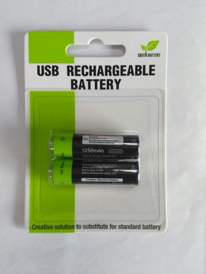 1.2V 1450mAh USB Cargador Batería AA Ni-MH cargar la batería inteligente