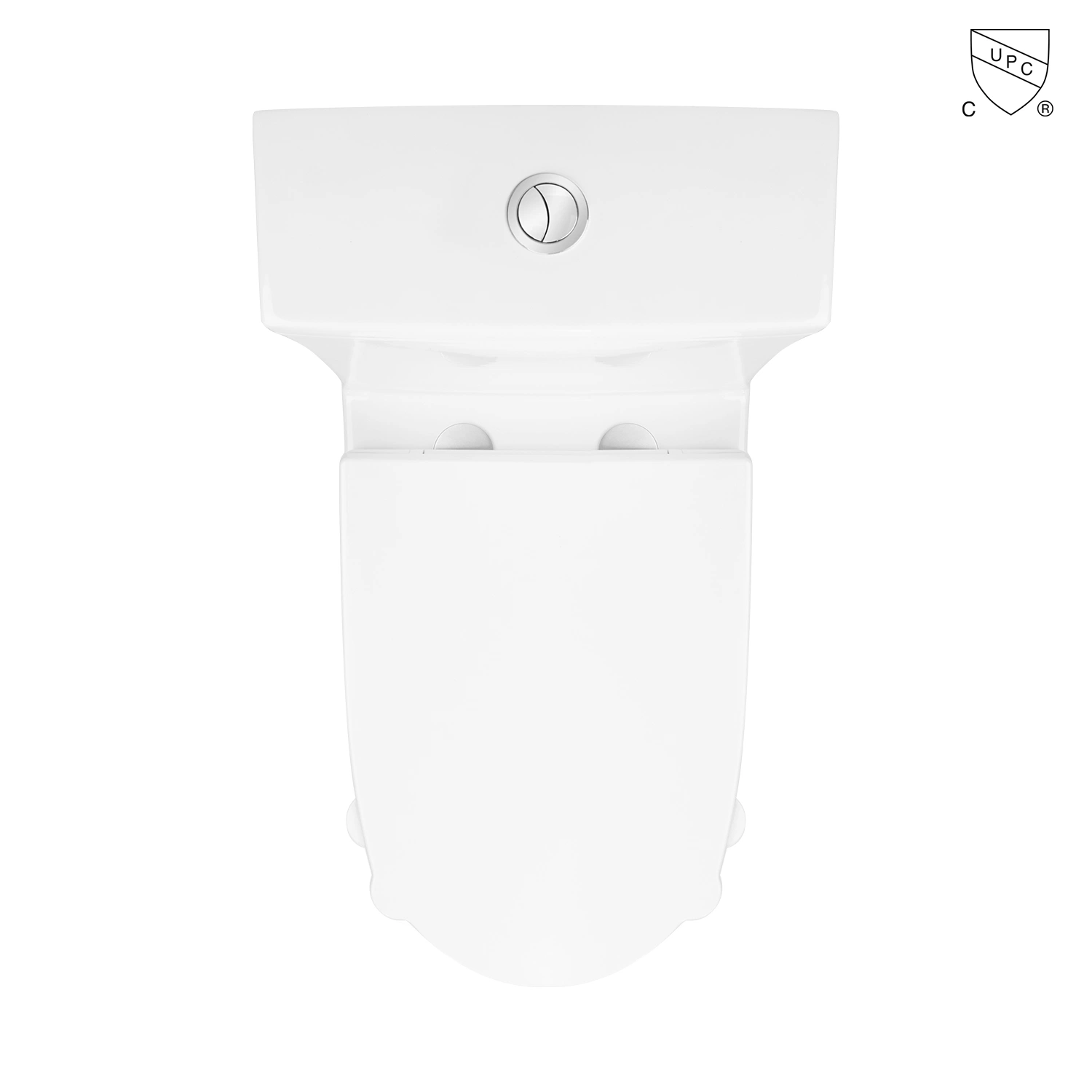 Bathroom Ceramic Sanitary Ware Cupc Certified Porcelain S-Trap Elongated White Skirted One-Piece Toilet Seat with Water Tank