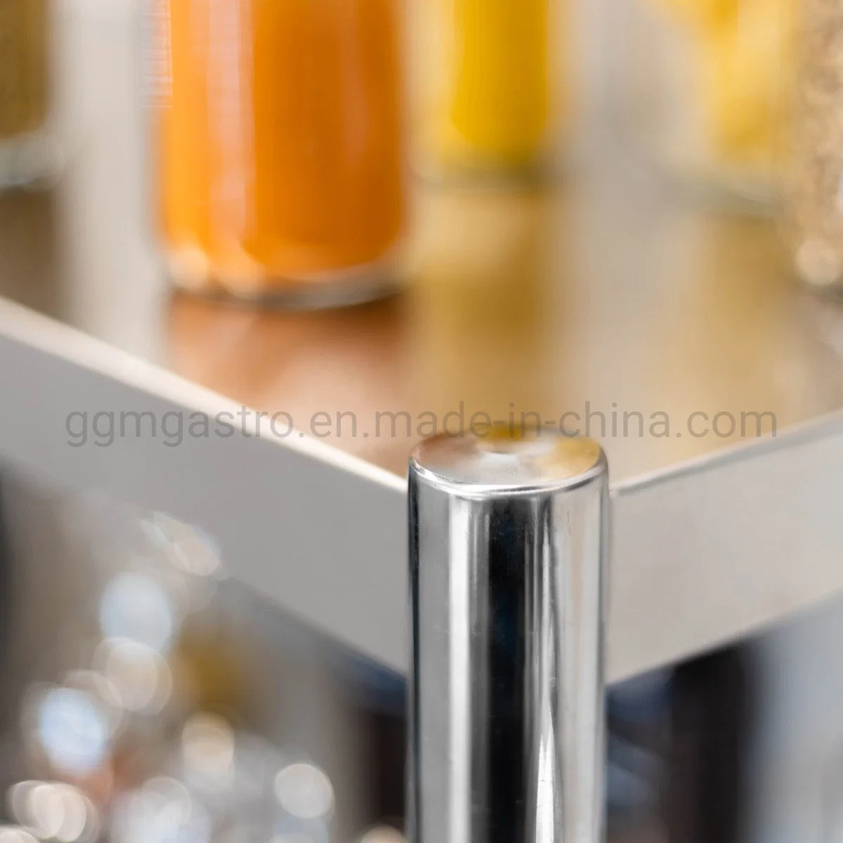 OEM Commercial Kitchen Furniture Stainless Steel Kitchen Top Shelf with 2 Floors