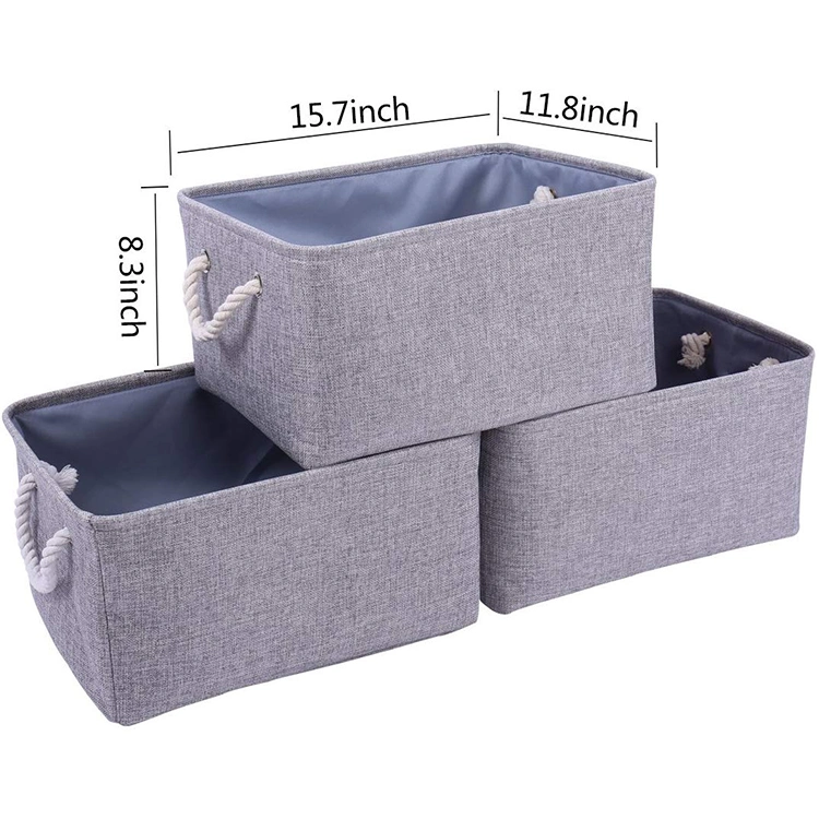 Wholesale Small Fabric Empty Gifts Canvas Organizing Fabric Storage Basket