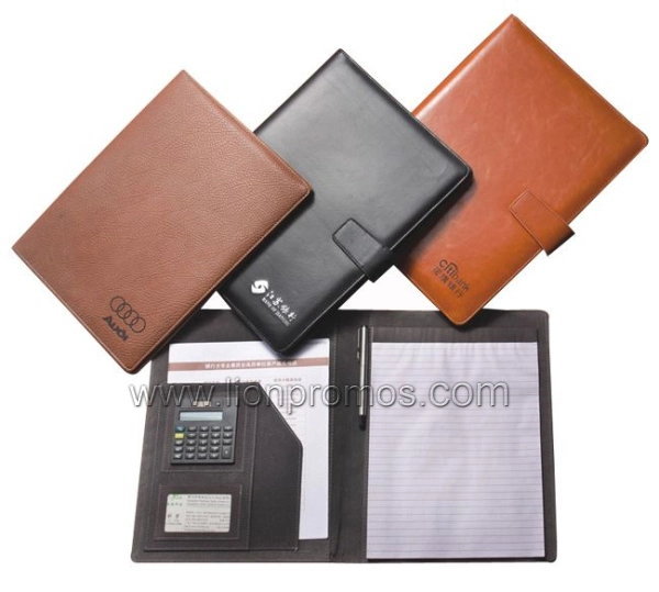 Office Supply Ring Binder Meeting File Folder with Calculator Compendium