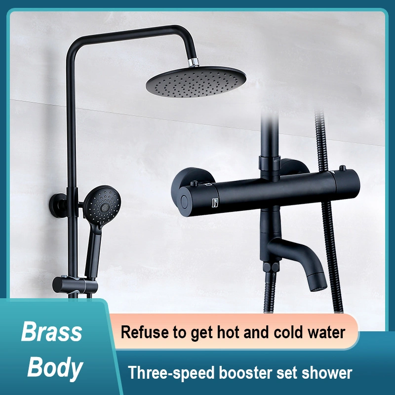 Thermostatic Shower Mixer Rain Shower Handheld Shower Head Bath Tub Mixer Faucet Shower Set