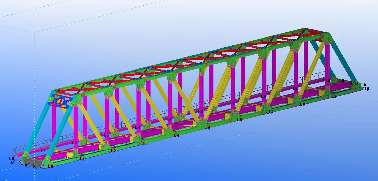 Steel Structure Prefab Truss Road Bridge/Railway Bridge