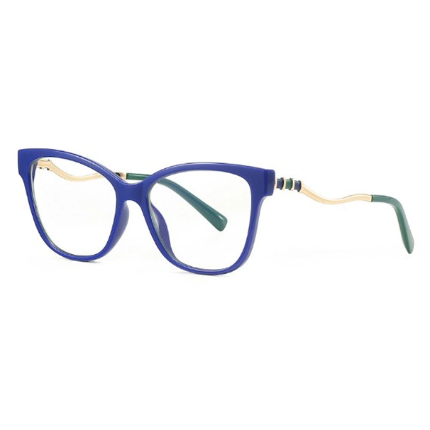 Anti-Blue Large Laframe Optical Cross-Border Metal Spring Hinge Tr90 Glasses Eyewear