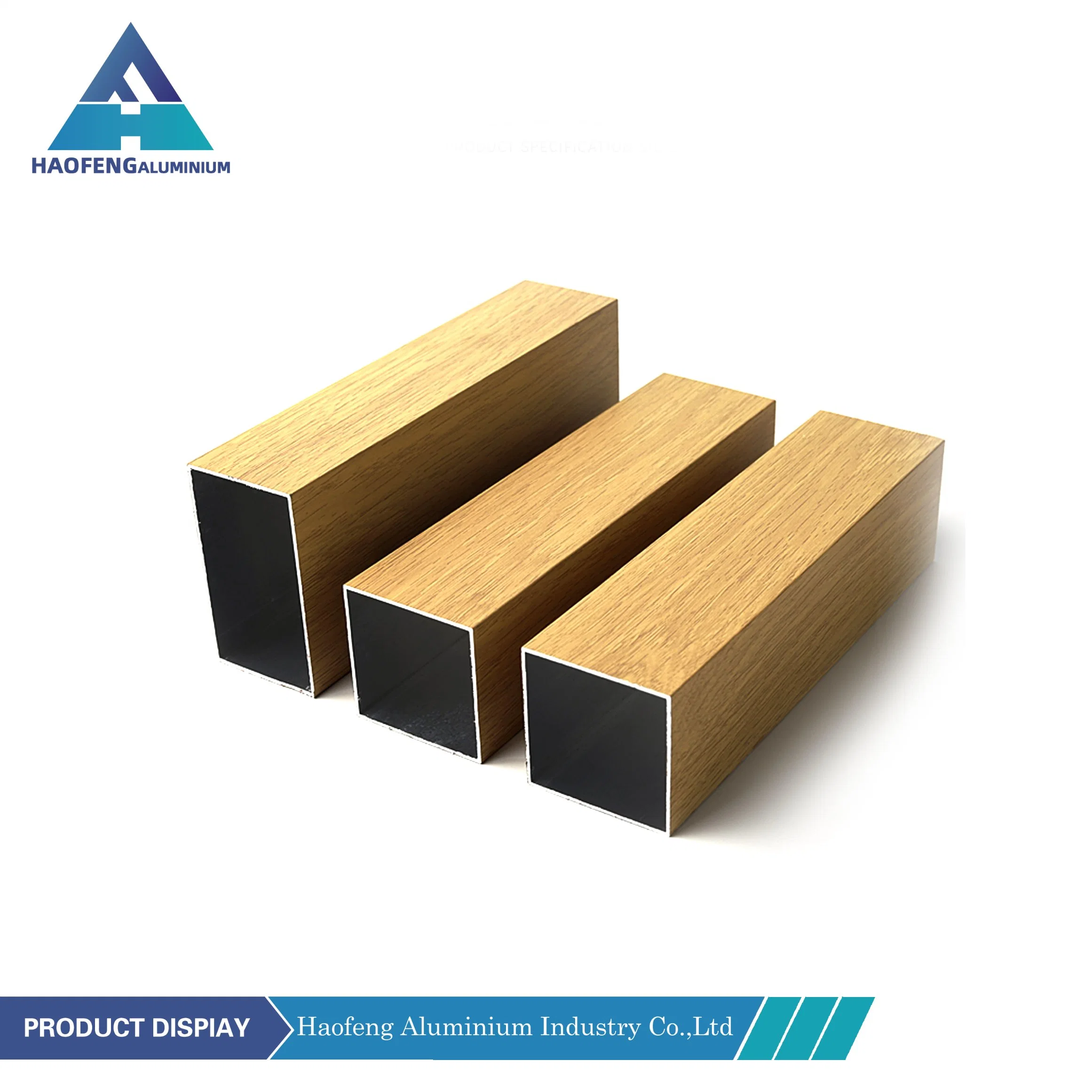 Wood Grain Square Tube Building Material Extrusion Aluminium Products