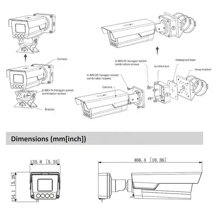 Dahua 4MP IR Ai Enforcement Traffic Speed Detection Vehicle Anpr Car License Plate Recognition Camera