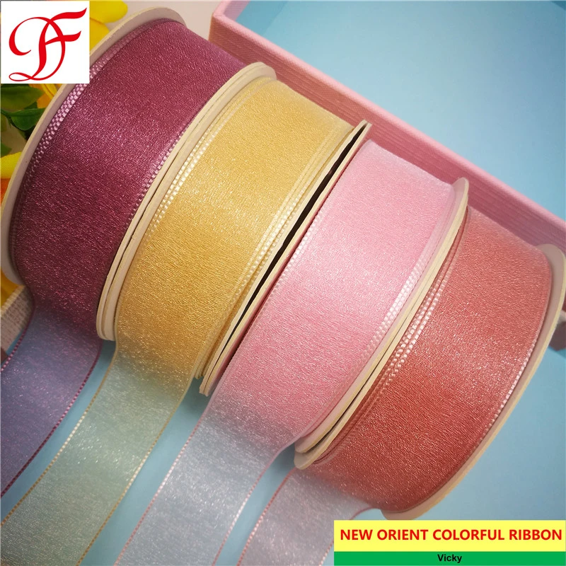 Shining Organza Ribbon Grosgrain Ribbon Satin Double/Single Face Ribbon Hemp Ribbon Gifts Ribbon Bow with Best Quality