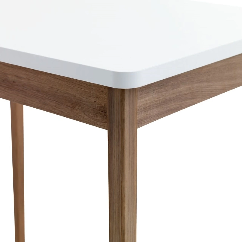 Blanco rectangular suave Alta calidad simple moderno de madera muebles de mesa para Comedor