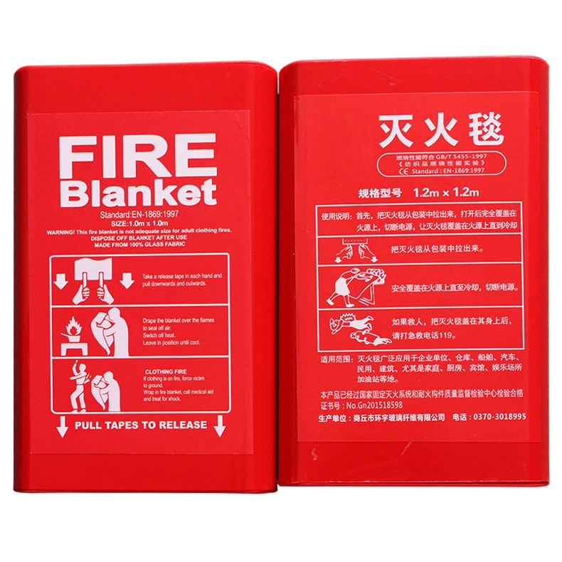 Emergency CE Electrical Reflective Industrial Safety Fireproof Blanket with Bag