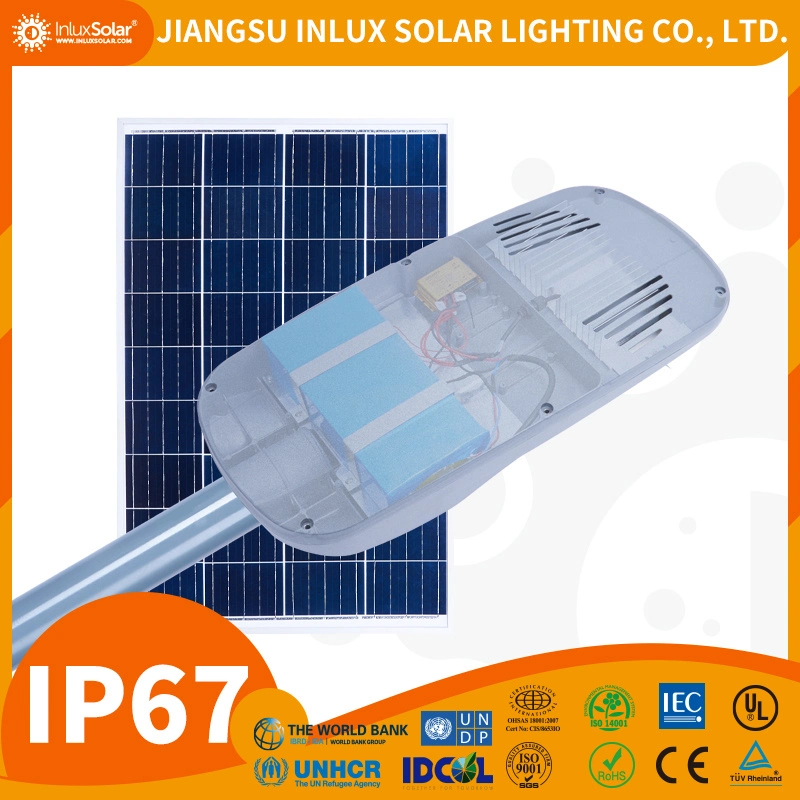 Sensor de movimiento inteligente integrado de protección IP65 Resistente al agua al aire libre en dos LED calle la luz solar 10W 15W 20W 30W 40W 50W