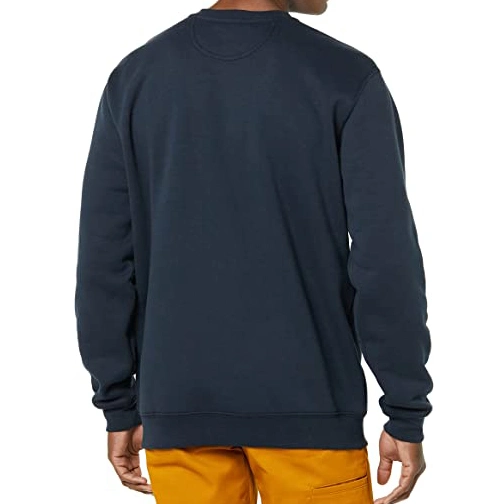 La mens suelto Midweight Crewneck sudadera de bolsillo Pullover