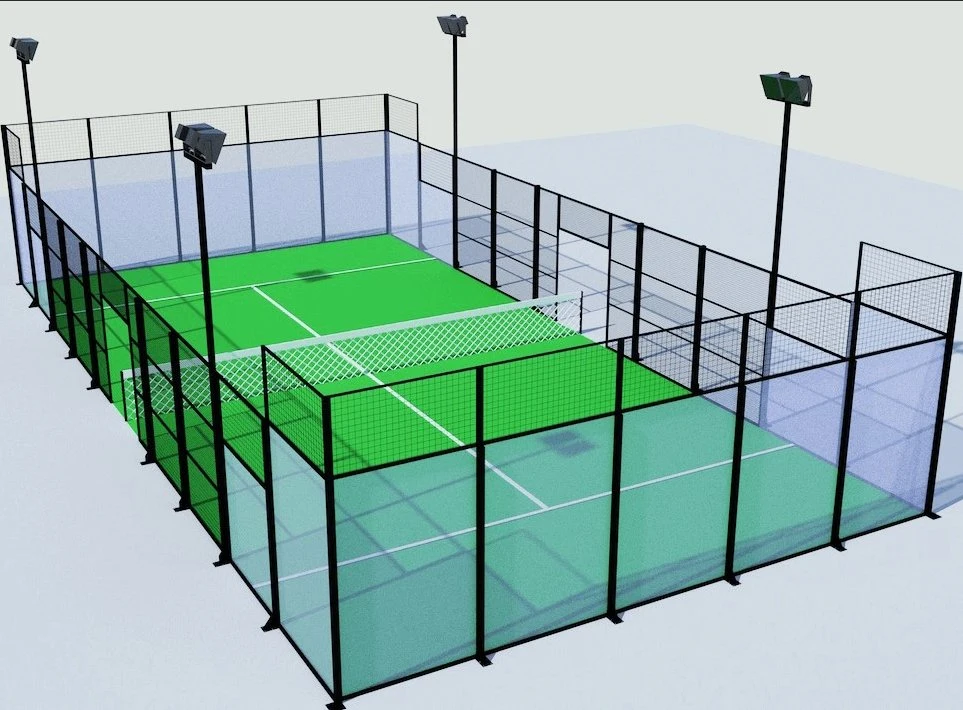 Large Indoor Outdoor Sport Court Custom Rectangular Padel Court Paddle Tennis Courts