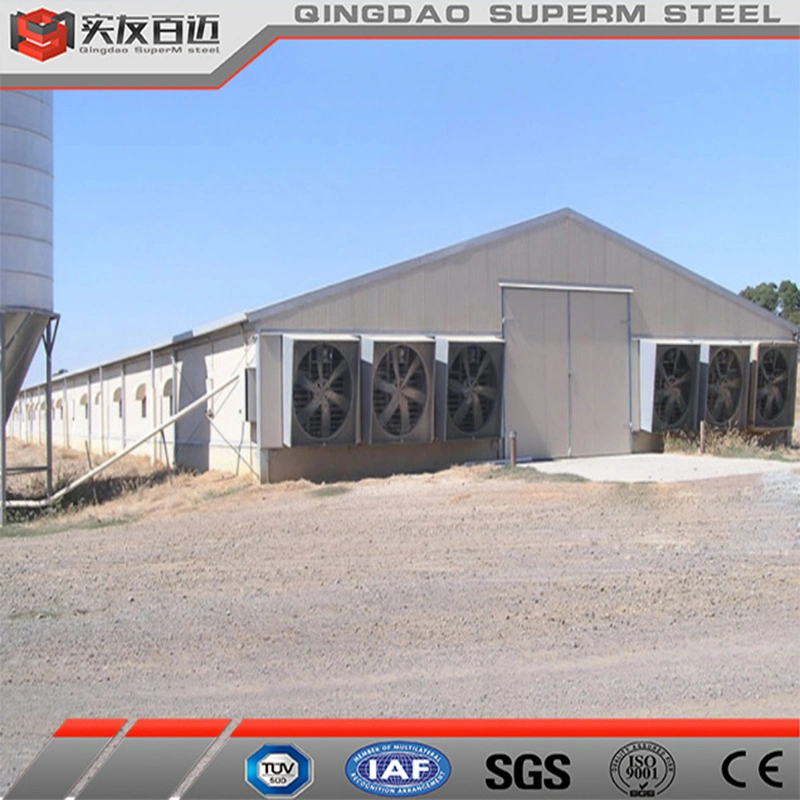 Schnell Gebaut Vorgefertigten Metall Buidling Stahlkonstruktion Herstellung Geflügel Farm Hühnerstall
