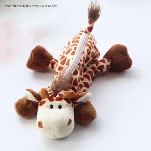 Custom Stationery Giraffe Designed Soft Plush Pencil Bag