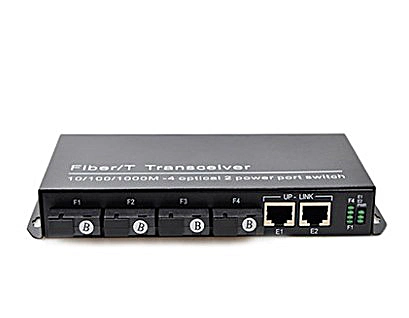 Hot Selling 4 Ports Poe Fast Ethernet to Fiber Optic Network Switch with LC Sc Connector