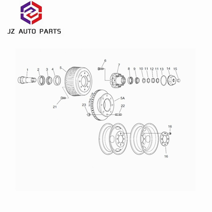 Heavy Duty 12000 Lbs Farm Trailer Axle with Brake Drum