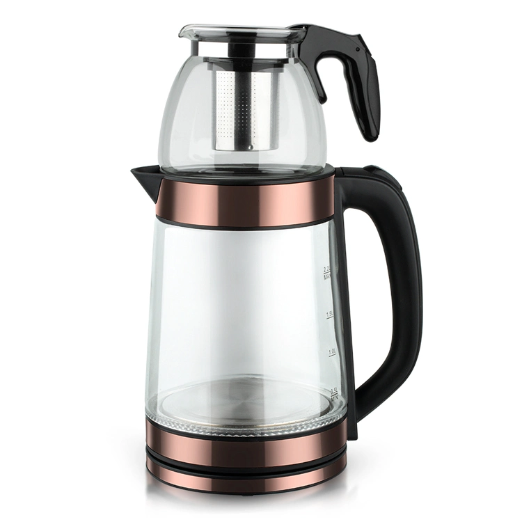 Bouilloire électrique en verre appareil domestique acier inoxydable verre à fond de couleur Bouilloire Smart Glass Kettle appareil domestique