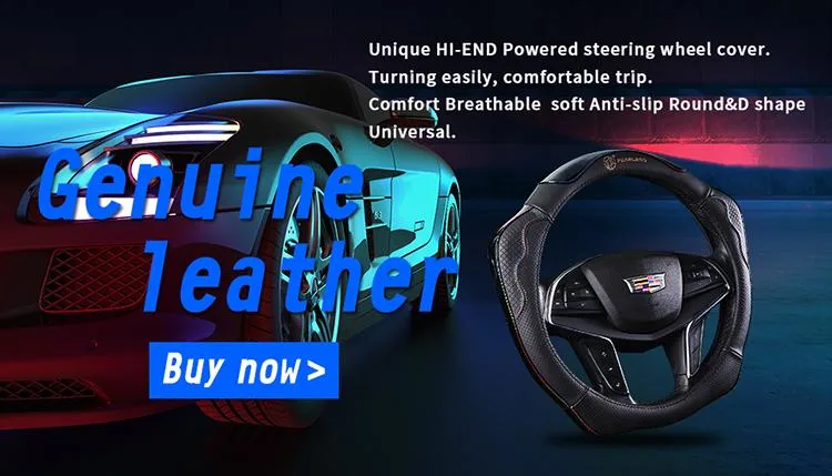 New Genuine Leather Car Steering Wheel Cover