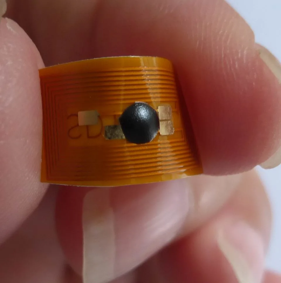 4X10mm 13,56MHz RFID programable FPC Internet de las cosas a prueba de manipulaciones Etiqueta NFC para gafas