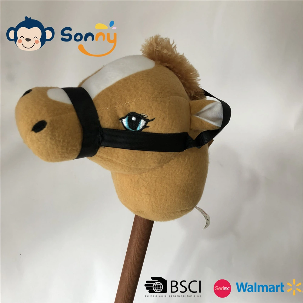 Venda por grosso de cavalo de pelúcia Stick brinquedo com boa cabeça de cavalo Dragon Head Unicorn Chefe Kids Brinquedo Auditoria BSCI