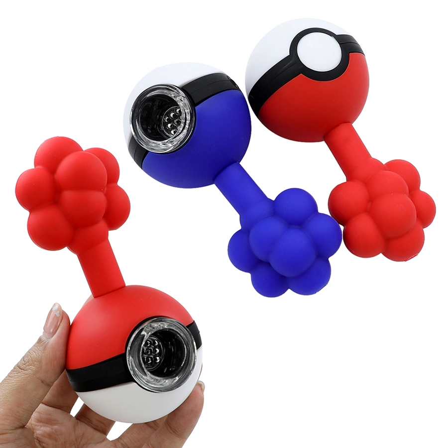 Bonitinha sustentável acessórios para fumadores Dom Silicone inquebrável Pokemon Tubo Esquerdo