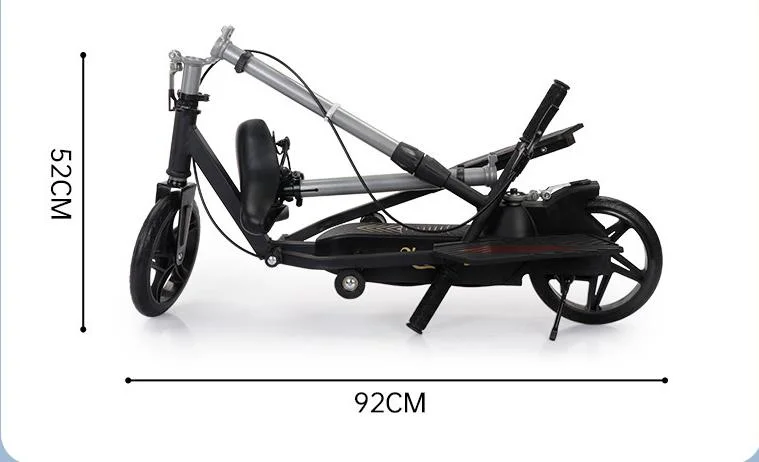 Trottinette pour adultes Scooter Biplan Vélo Vélo pliant à deux roues Campus pour travailler Pédales pour les pieds