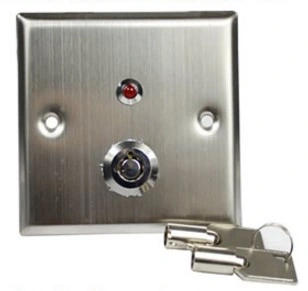 Stainless Steel Wired Key Switch Plate for Emergency