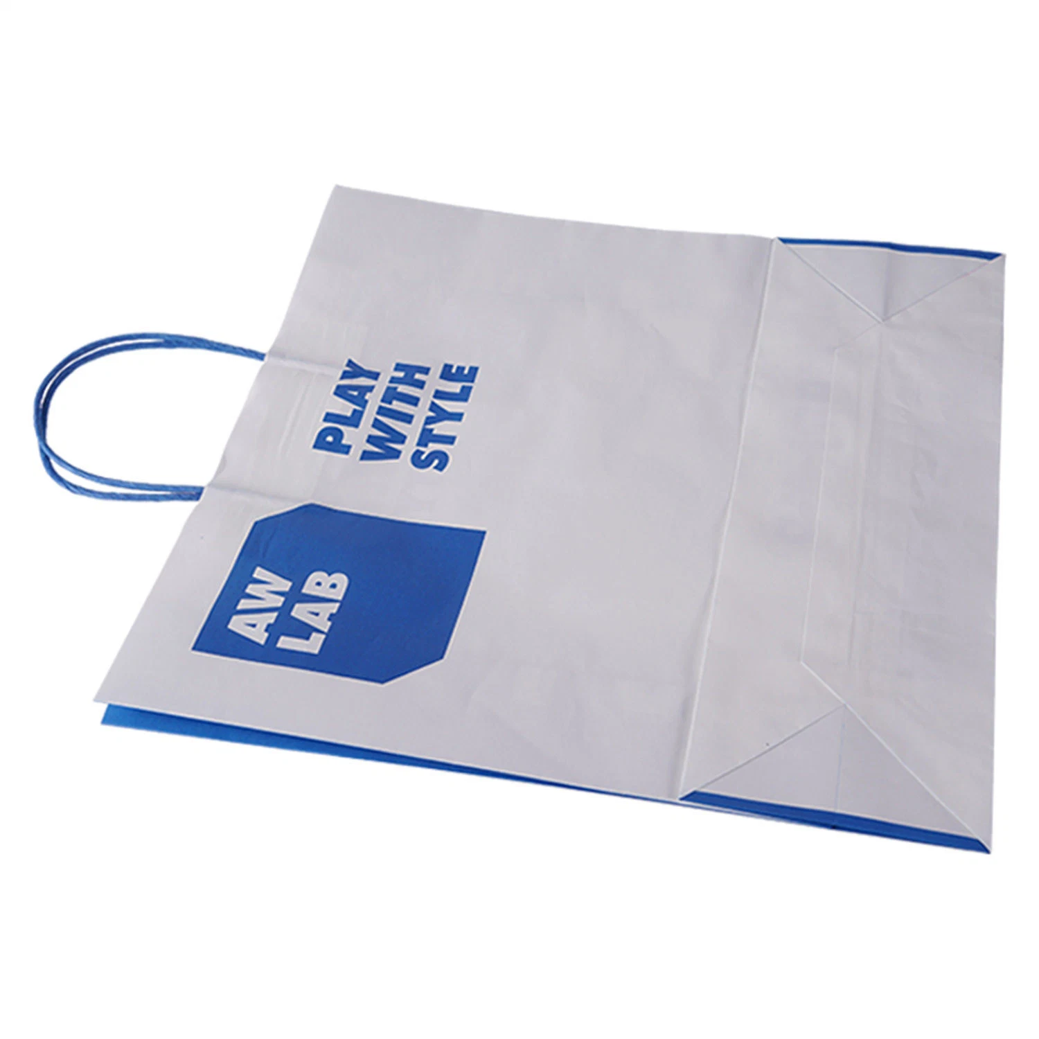 Biodegradable White Kraft Paper Take-out Food Grocery Bag