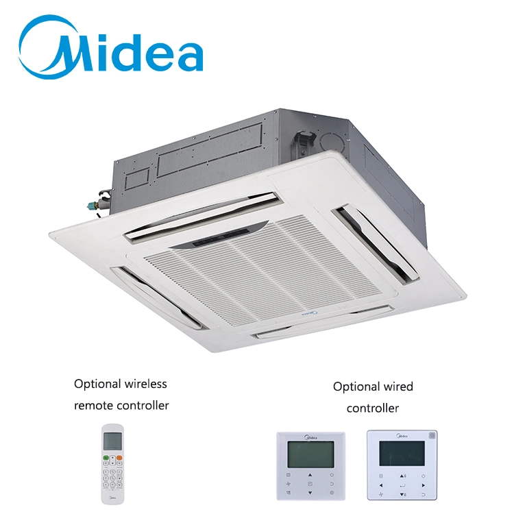 Midea el flujo de aire de 360 grados 9600 BTU Vrf Vrv tipo casete con eficiencia energética del sistema de aire acondicionado comercial nacional