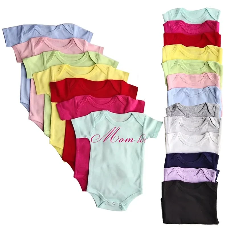 Wholesale Newborn Baby Girls Clothing Sets Custom Logo Girl Robe Onesie Organic Cotton Solid Color Fall Clothes Boy Baby