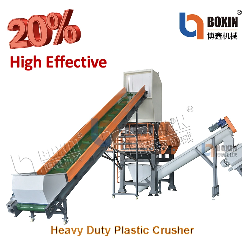 Waste Pet Bottle Crusher Plastic Rubber Crusher Plastic PP/Pet Fabric Raffia Fiber Silk Double Shaft Shredder Machine