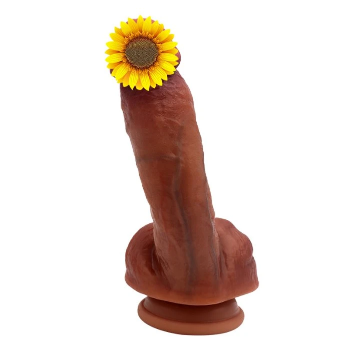 Dildo realista para principiantes de silicona líquida de 8.07 pulgadas, con ventosa fuerte para jugar sin manos, juguete sexual para mujeres para estimulación del punto G y sexo anal