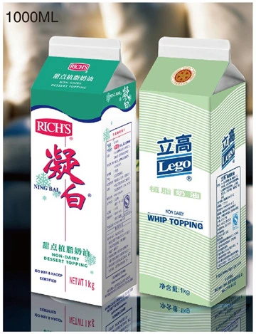 Aseptic Paper Cartons/ Fruit Drinks/Butter/Cow Milk/Juice/Wine/Yougurt/Gable Top Filling Package