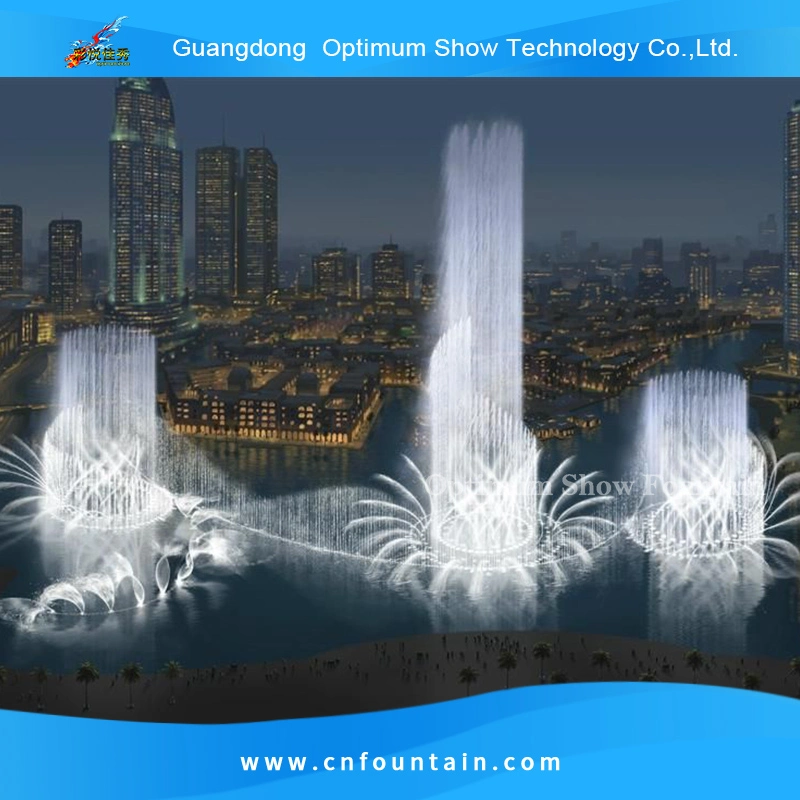 Modern Large Lake Water Dancing Music Floating Fountains Outdoor with Lights