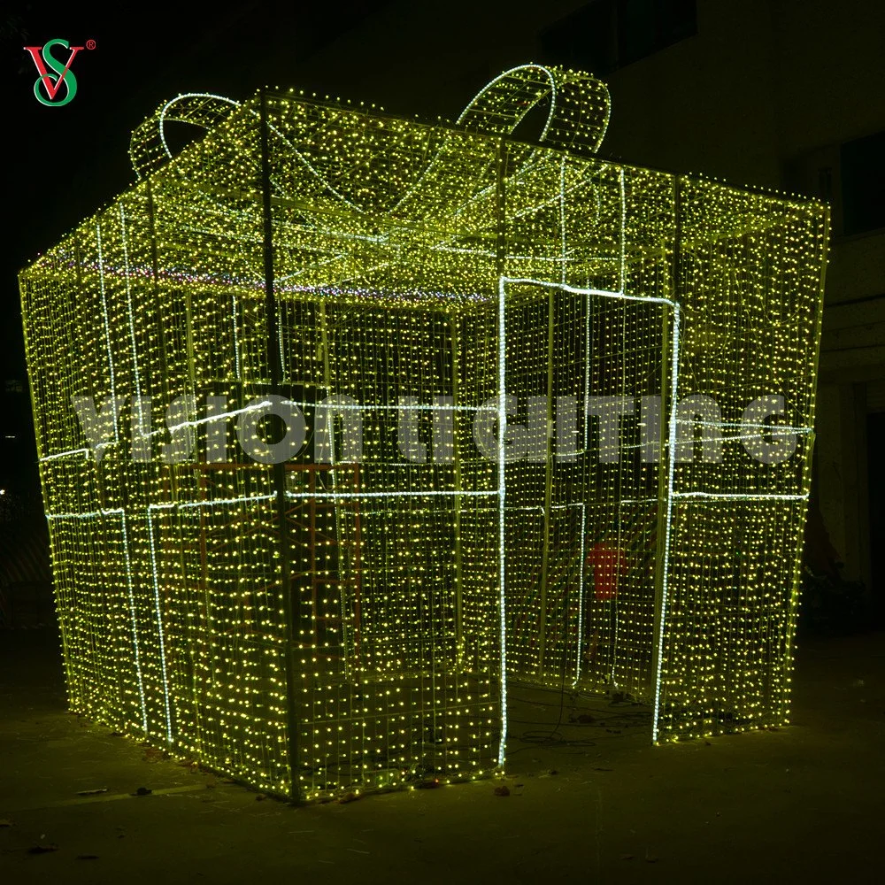 Programmed DMX 512 RGB Large Christmas Gift Box Motif Light