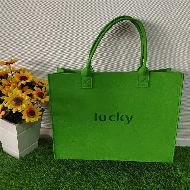 Fashion Felt Women Handbag Shopping Bag with Design