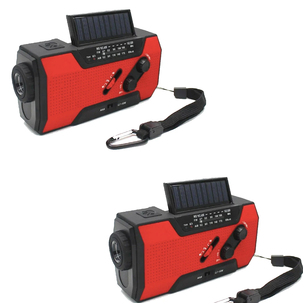 Beste Tragbare Hand Kurbel Ladegerät Solar Notfall Radio Power Bank Mit Taschenlampe