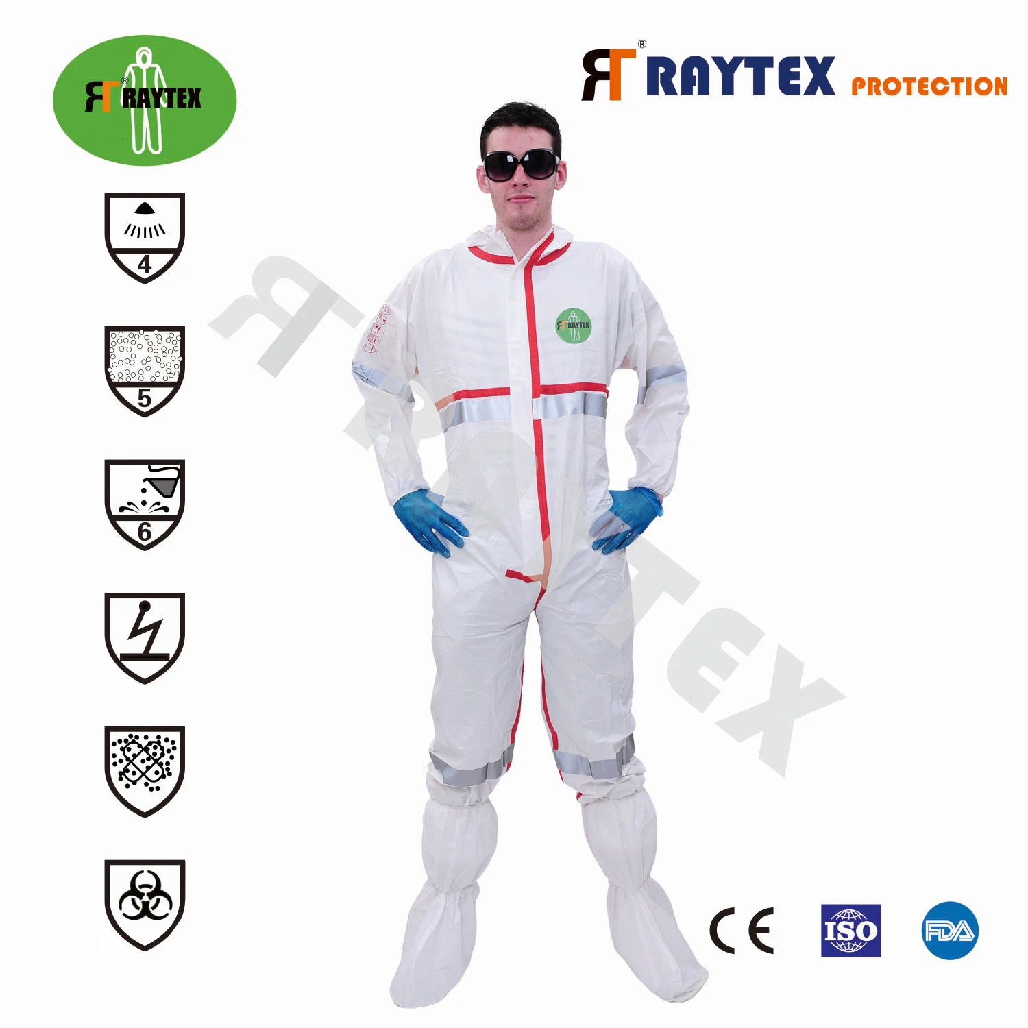 Safety Non Woven SMS Microporous Protection PPE Suit Disposable Coverall